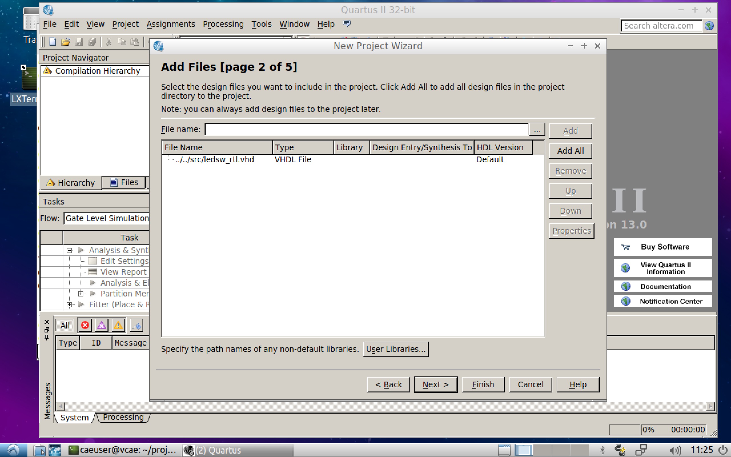  Quartus VHDL Datei hinzufügen