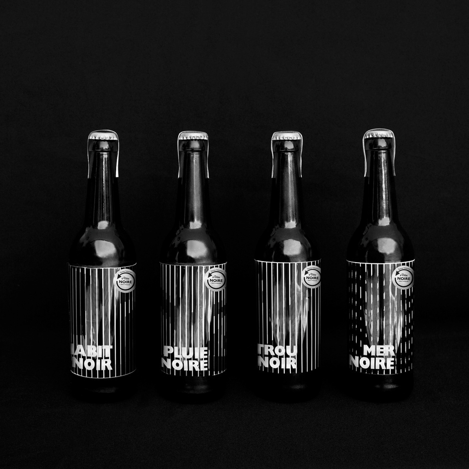 Erscheinungsbild der fiktiven Craft-Brauerei „Bière Noire“ von Alexandra Reil.