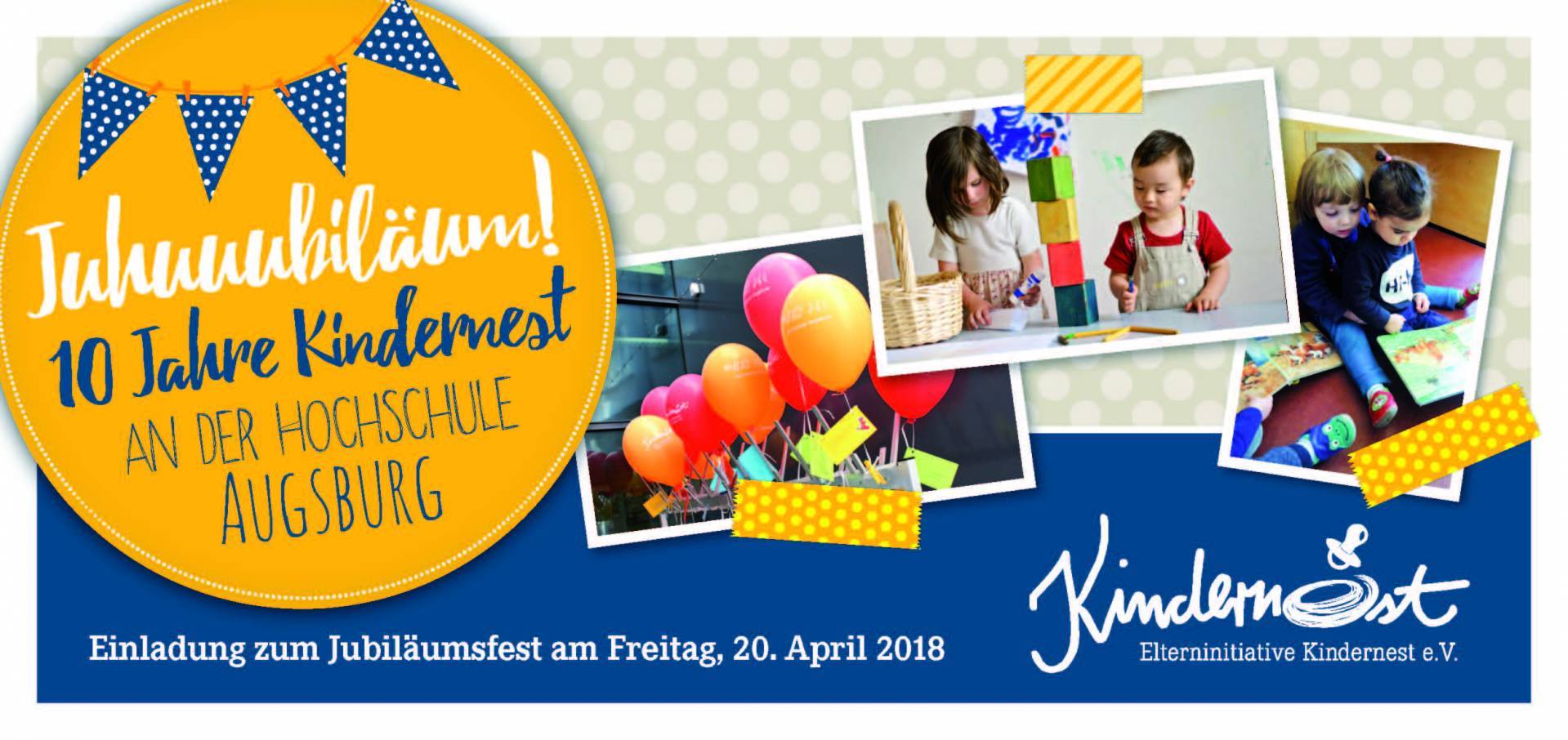 Juhuuubiläum – 10 Jahre Kindernest an der Hochschule Augsburg