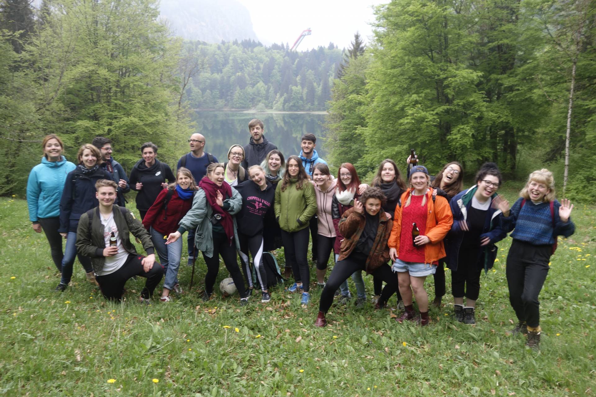 IDeaCAMP’18 Workshop-Teilnehmer am Freibergsee bei Oberstdorf