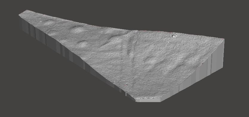 Abbildung 6: 3D-Druck des digitalen Geländemodells. 