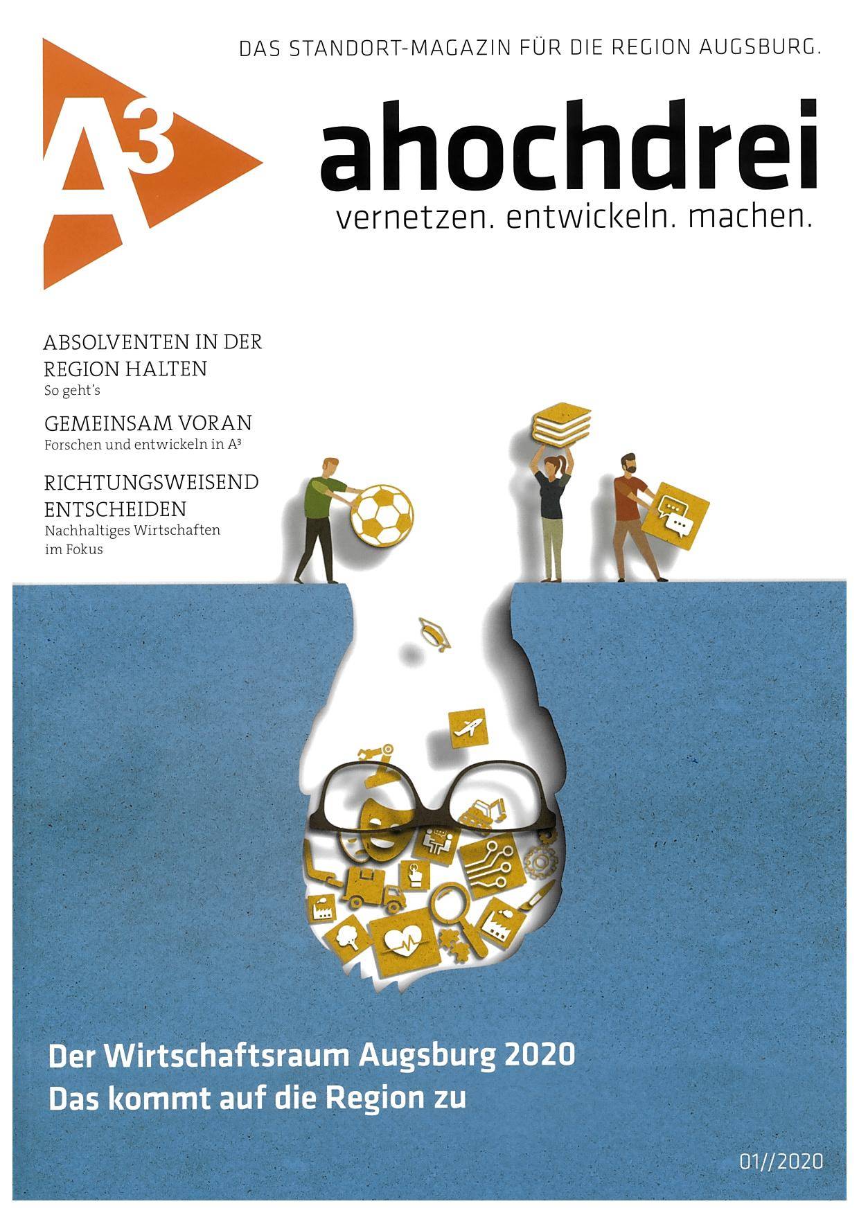 Titelseite: ahochdrei Magazin_01-2020