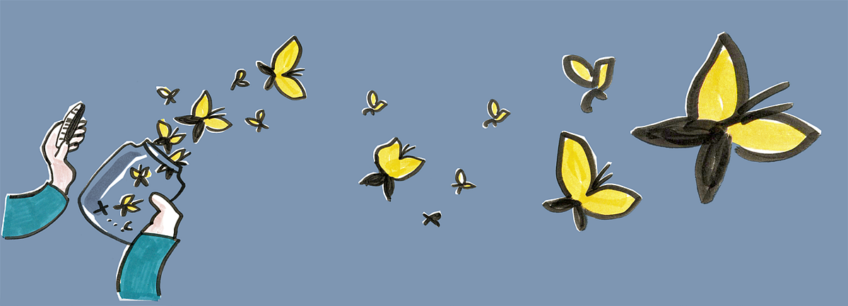 Graphic Recording &quot;Schmetterlinge&quot; - Lisa Frühbeis
