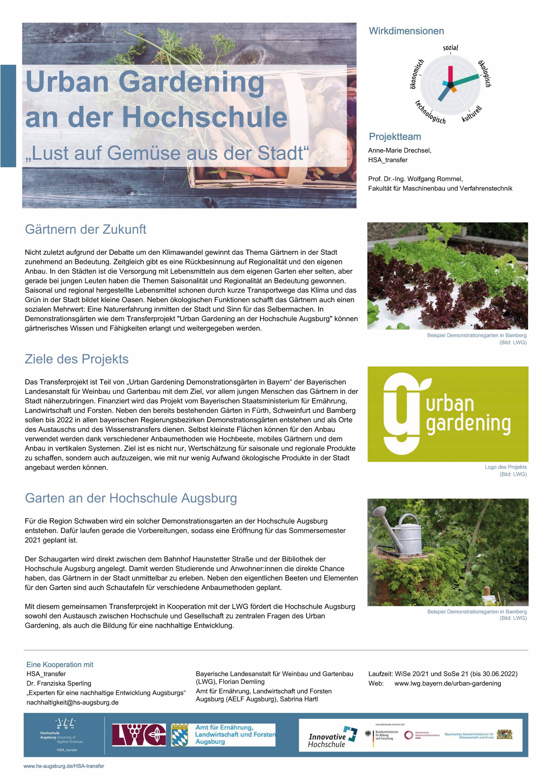 Urban Gardening an der Hochschule Augsburg - Poster I