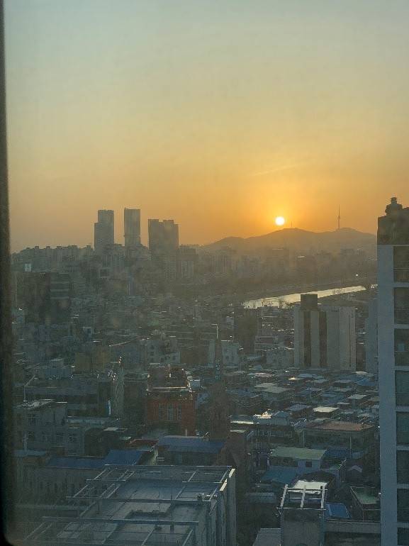 Seoul - Ausblick aus Rosalie Zmmermanns Wohnheimzimmer