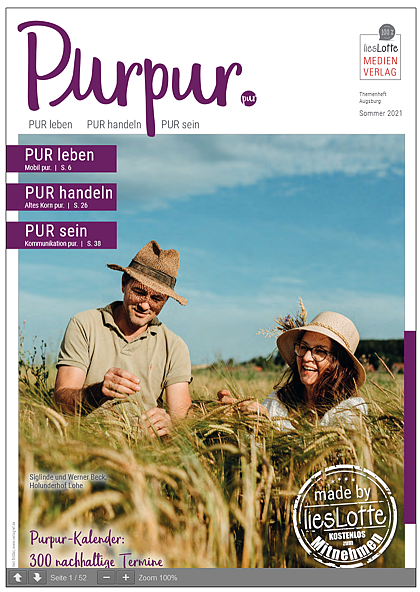 Titelseite: Purpur Magazin Sommer 2021