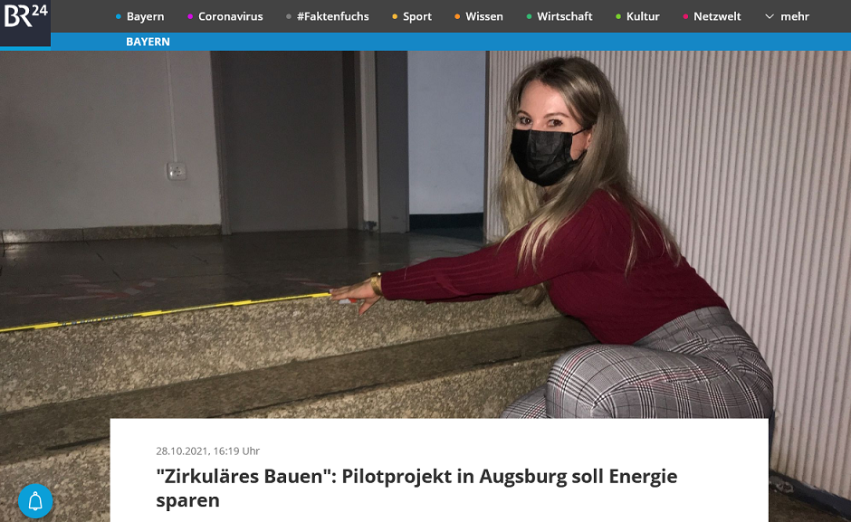 BR-24-Schwaben, 28.10.2021, 16:19 Uhr: Zirkuläres Bauen - Pilotprojekt in Augsburg soll Energie sparen