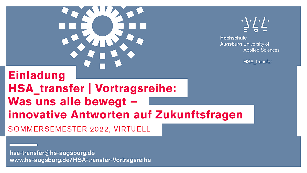 Banner Einladung HSA_transfer | Vortragsreihe SoSe 2022
