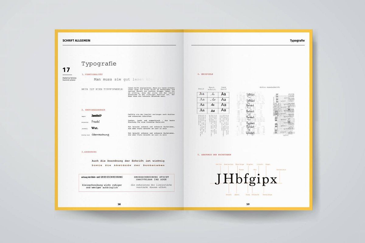 Typografie – Ekaterina Yarkova  und Dominik Leiterer