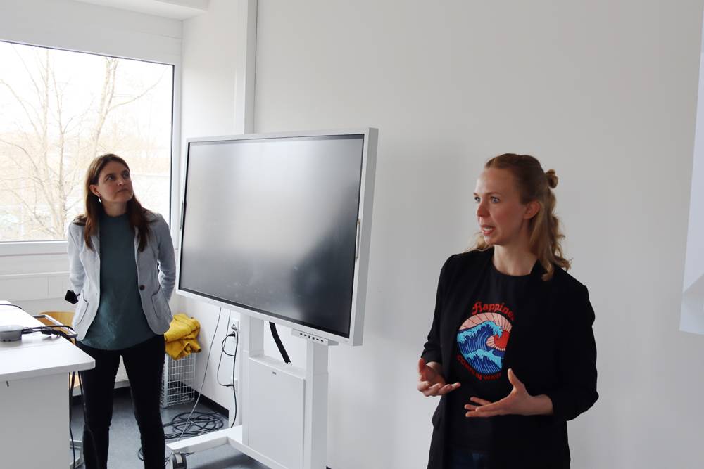 Abschließend erläuterten Verena Rauch und Kathrin Schulan vom Caritasverband Augsburg e.V. ihre Ziele für das Transfer- und Service-Learning-Projekt DITEIL. 