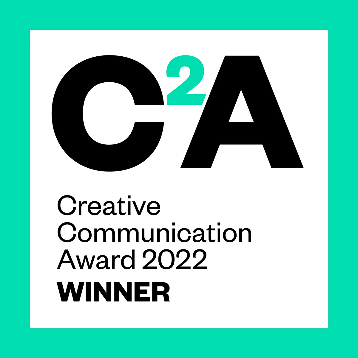 Plakette Creative COmmunication Award 2022 Winner