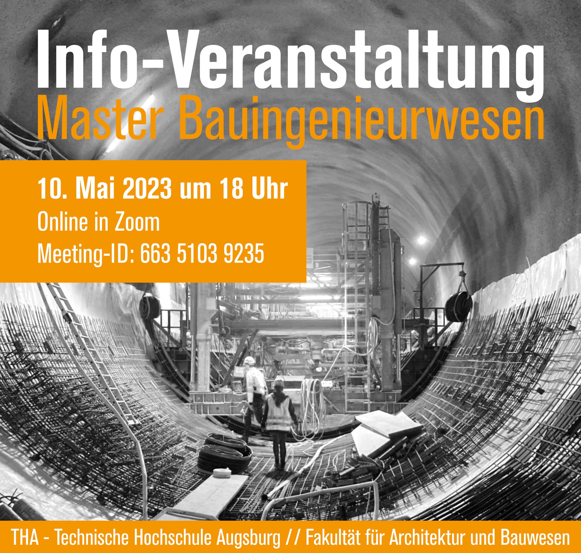 Einladung zur Info-Veranstaltung Masterstudiengang Bauingenieurwesen am 10. Mai um 18:00