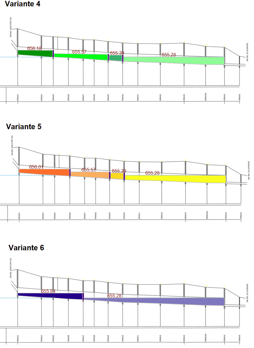 Variantenuntersuchung für die Ermittlung der optimalen Anzahl und Lage der Querschotte im Längsschnitt des Staukaumkanals