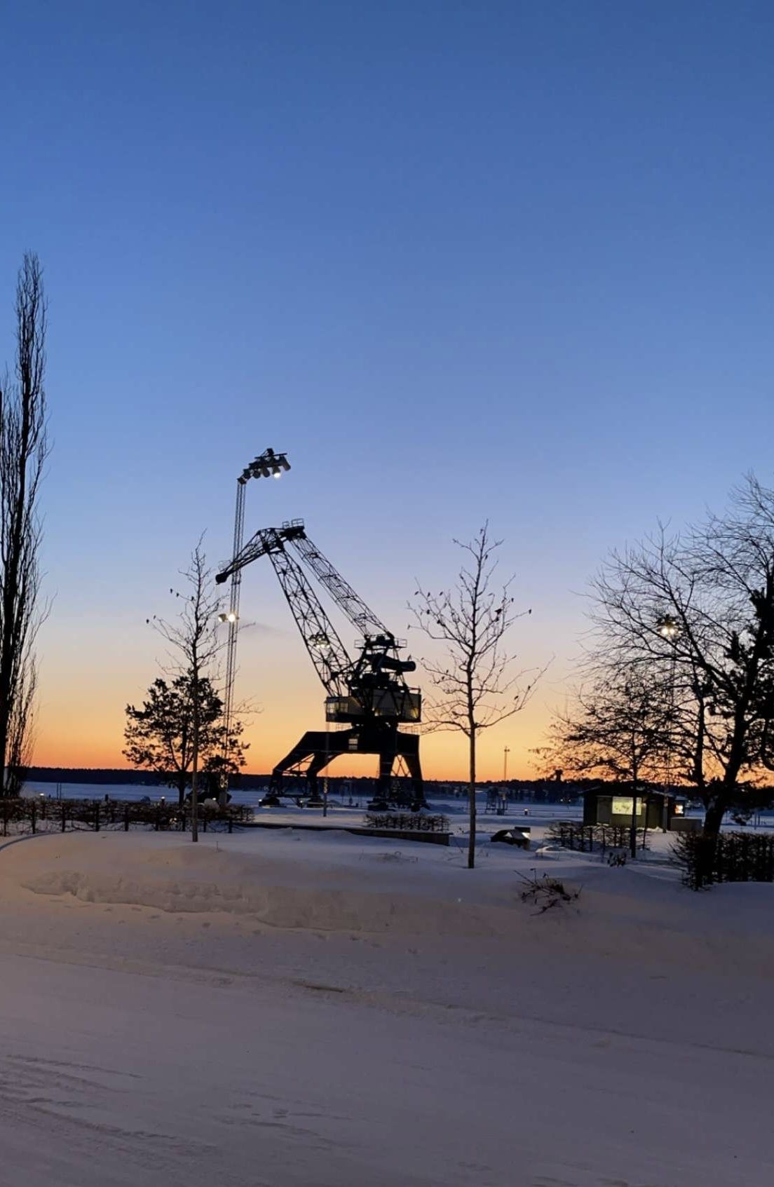 Sonnenuntergang am Old Habour von Luleå 